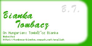 bianka tombacz business card